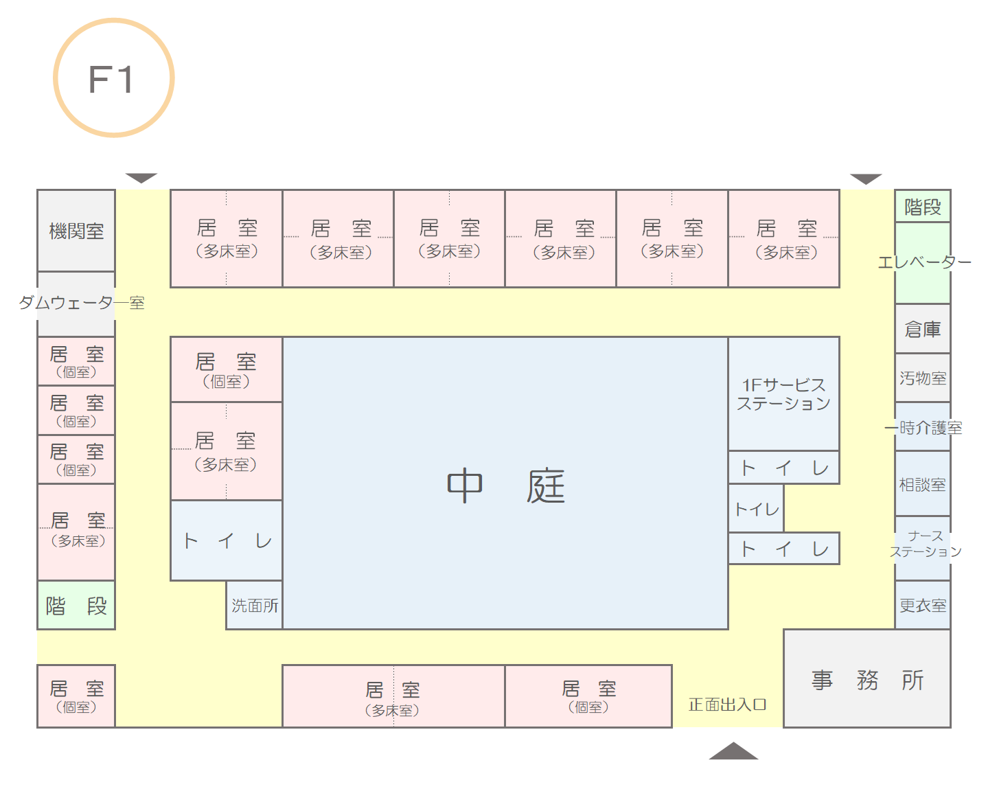 駿河の里1階フロアマップ